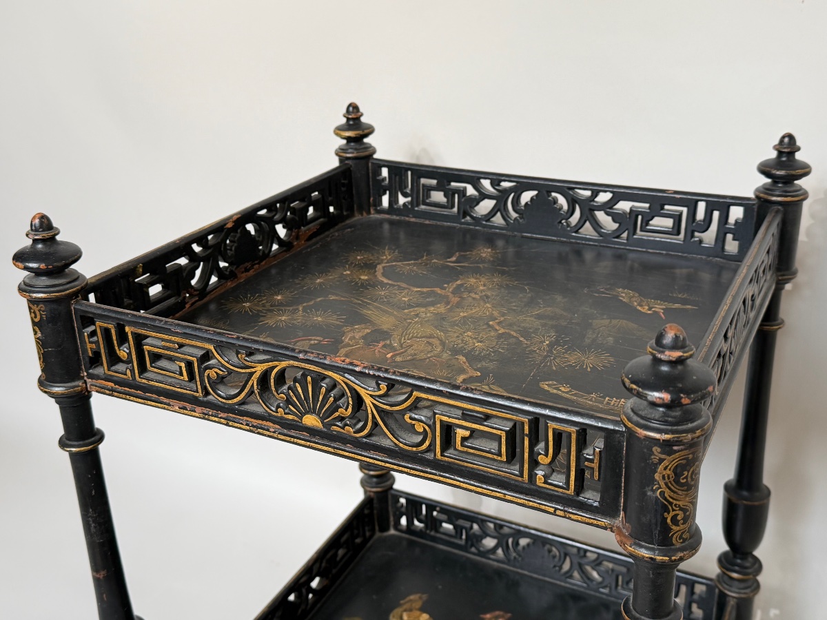 Japanese-style Side Table From The Napoleon III Period. -photo-2