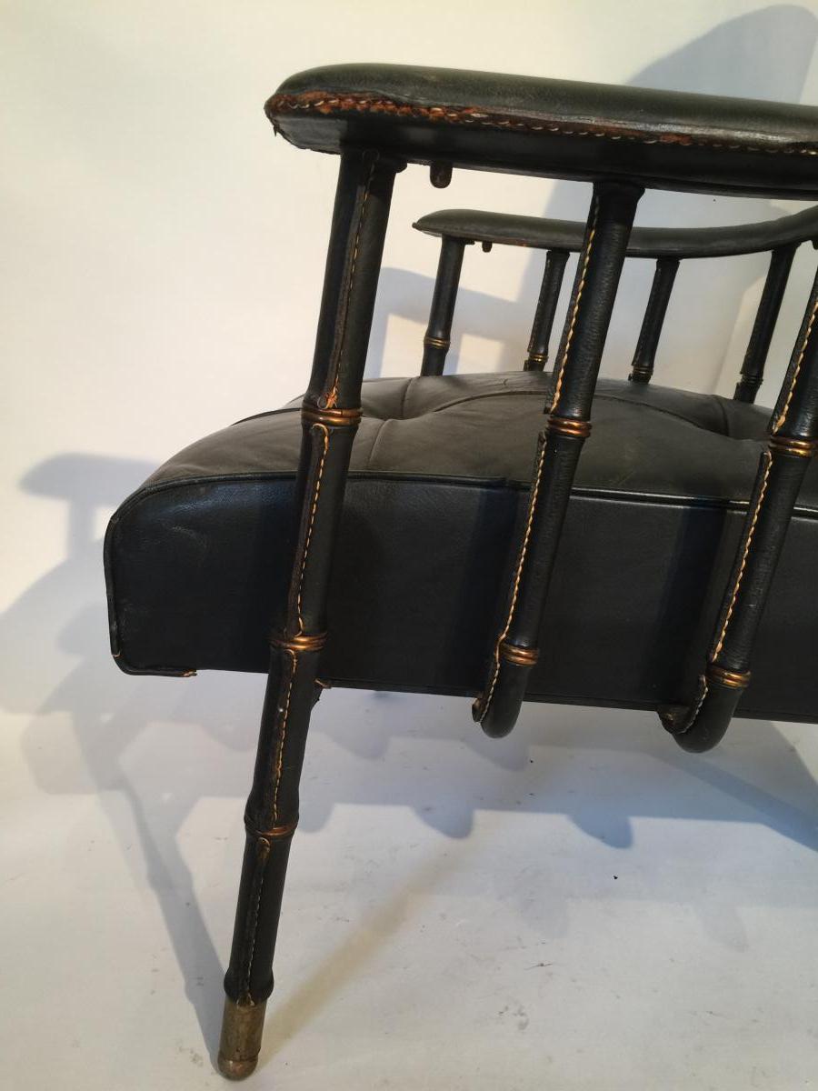 Fauteuil De Jacques Adnet. -photo-3