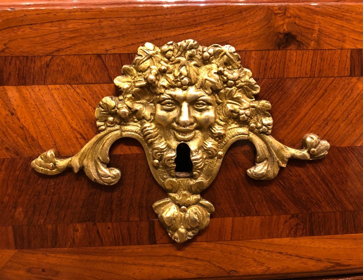 Louis XIV Period Chest Of Drawers In Marquetry.-photo-3