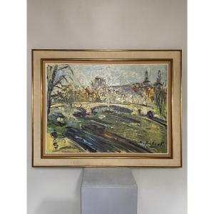 Huile Sur Toile De Paris, Signée Georges Berger, XX ème Siècle.