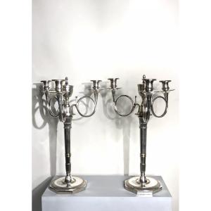 Pair Of Candelabras, Directoire Period.