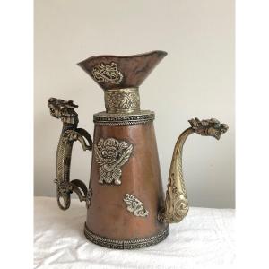 Tibetan Ewer From The Early 20th Century.