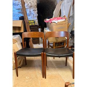 Paire de chaise Danoise en teck.