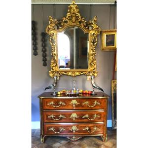 Louis XIV Period Chest Of Drawers In Marquetry.
