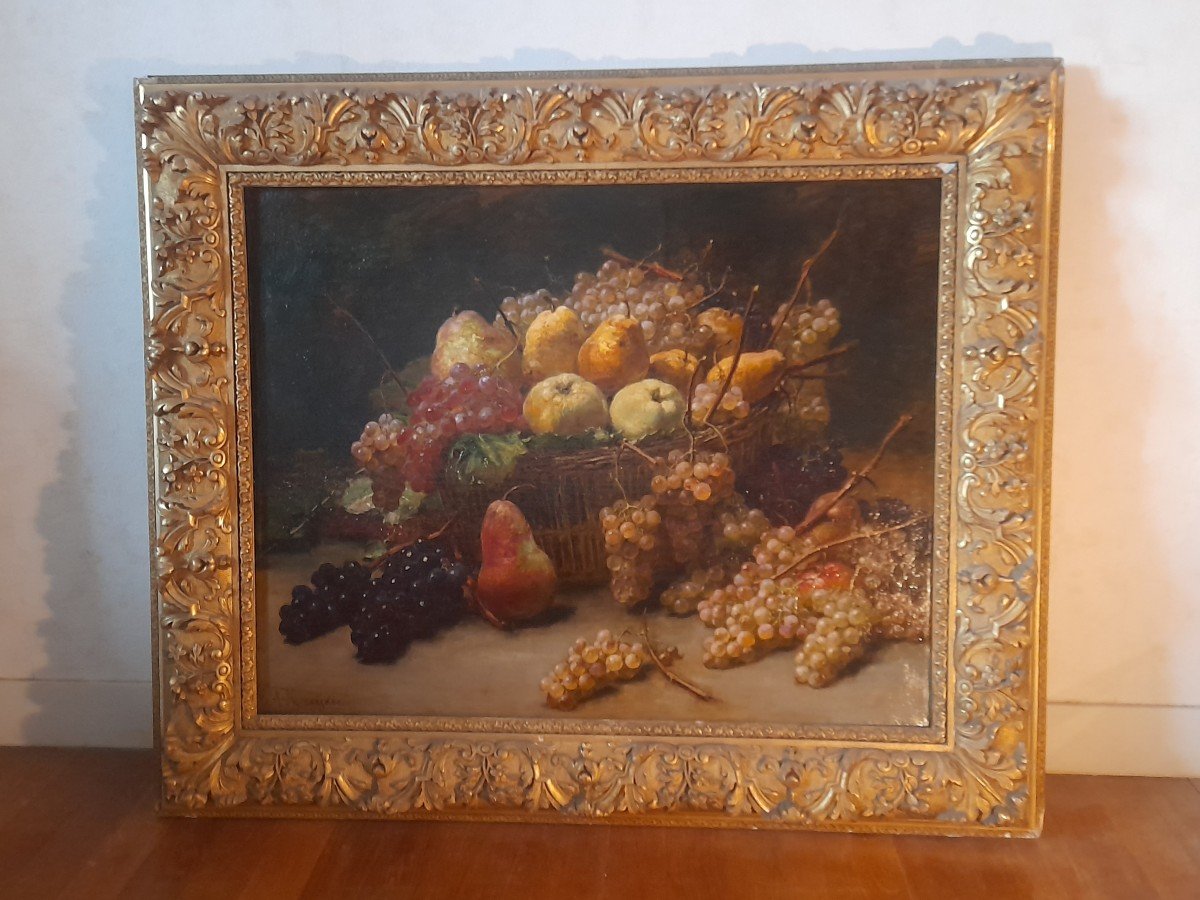 Still Life Painting With Autumn Fruits