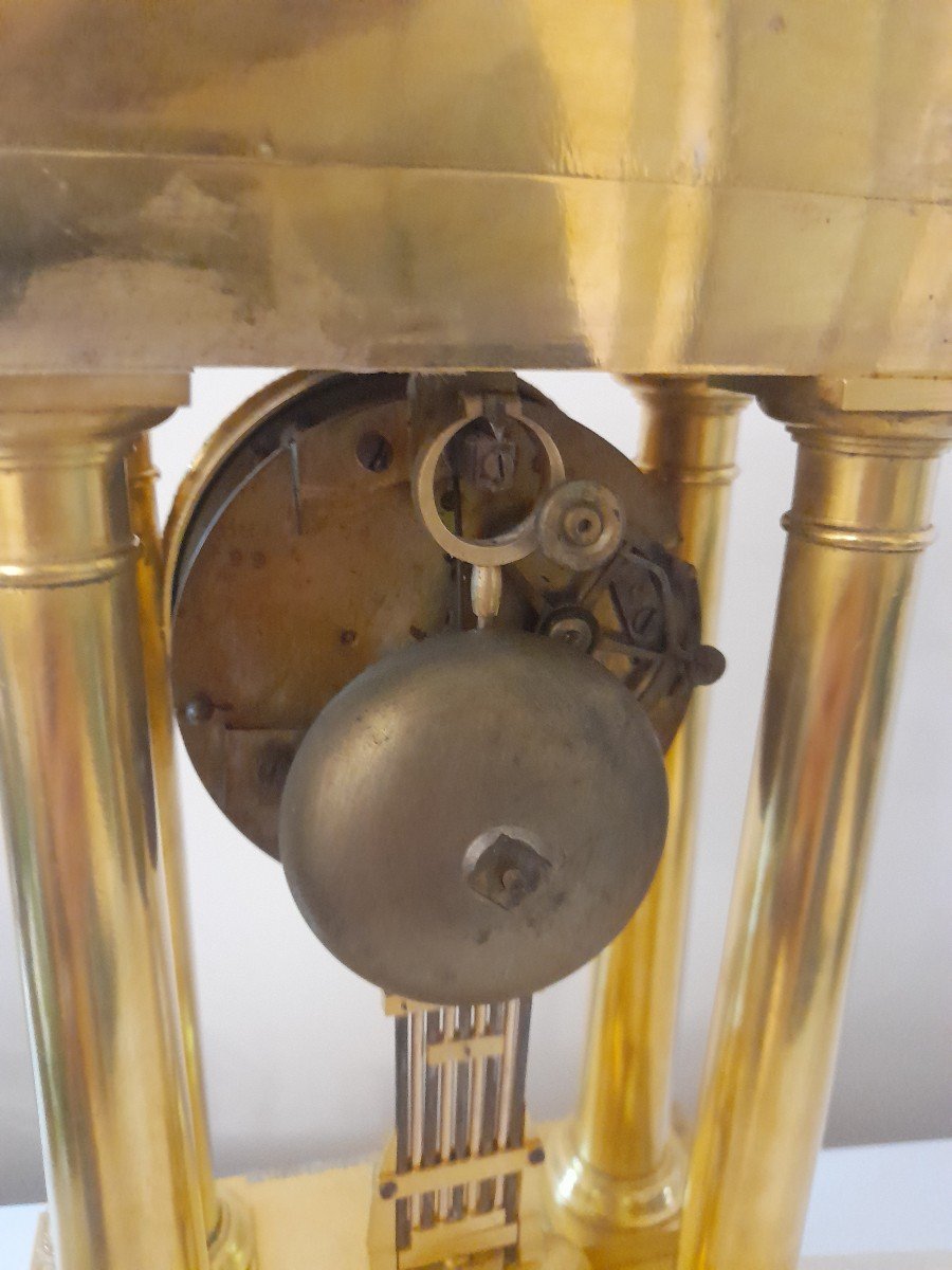 Portico Clock Gilt Bronze Oudin Breguet Student Restoration Period -photo-2