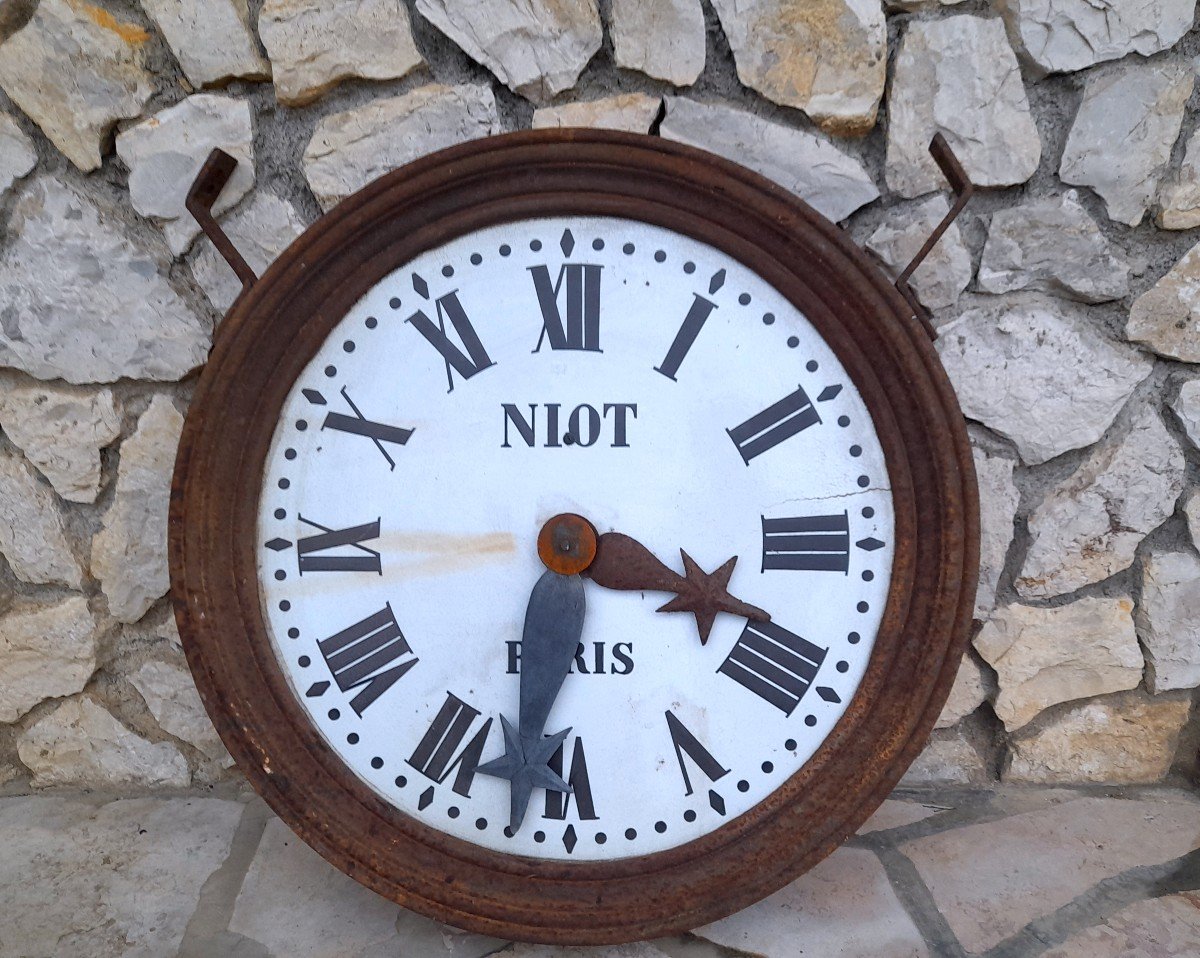 Cadran Horloge Monumentale Clocher Epoque XIXeme Siecle