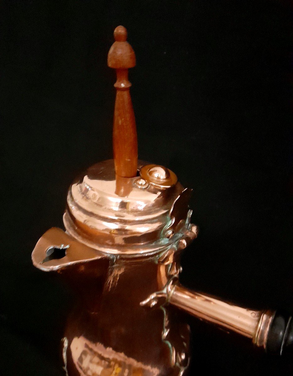 Chocolatiere En Cuivre Epoque XVIII Eme Siècle Dinanderie-photo-1