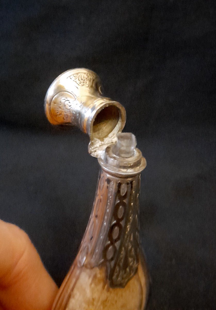 Scented Salt Bottle Silver Frame 19th Century Period-photo-2
