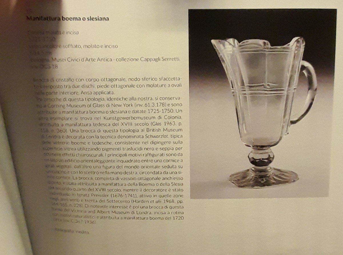 Aiguiere Casque Hanap Verre De Bohème Art Populaire Epoque XVIIIeme Siee-photo-1