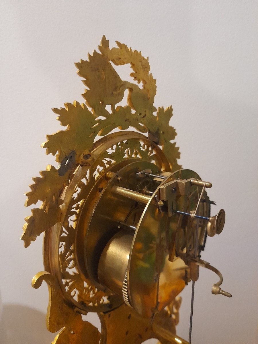 Pendule Arche Bronze Doré Epoque Directoire Empire XVIII Debut XIXeme Siecle-photo-2