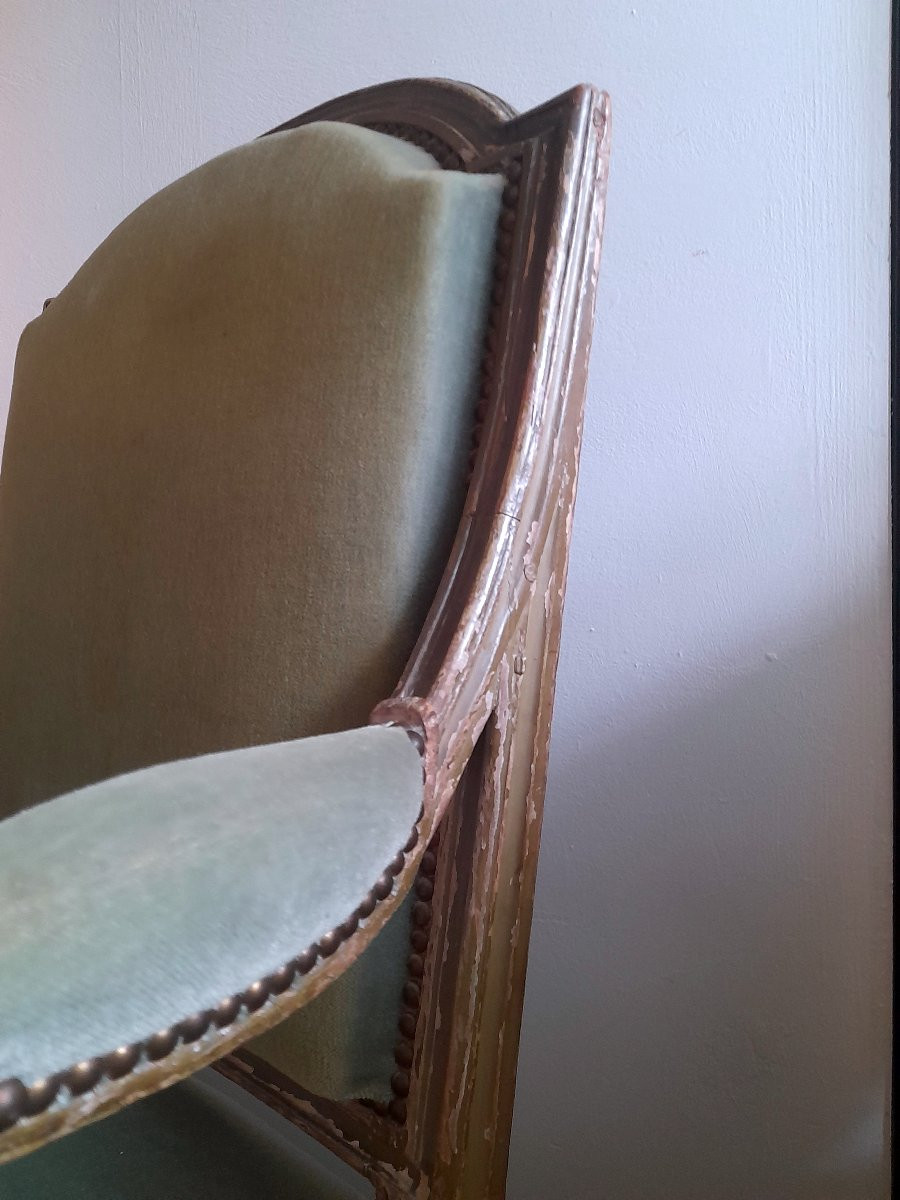 Pair Of Armchairs Stamped Henri Jacob Louis XVI 16 Period 18th Century 18th -photo-5