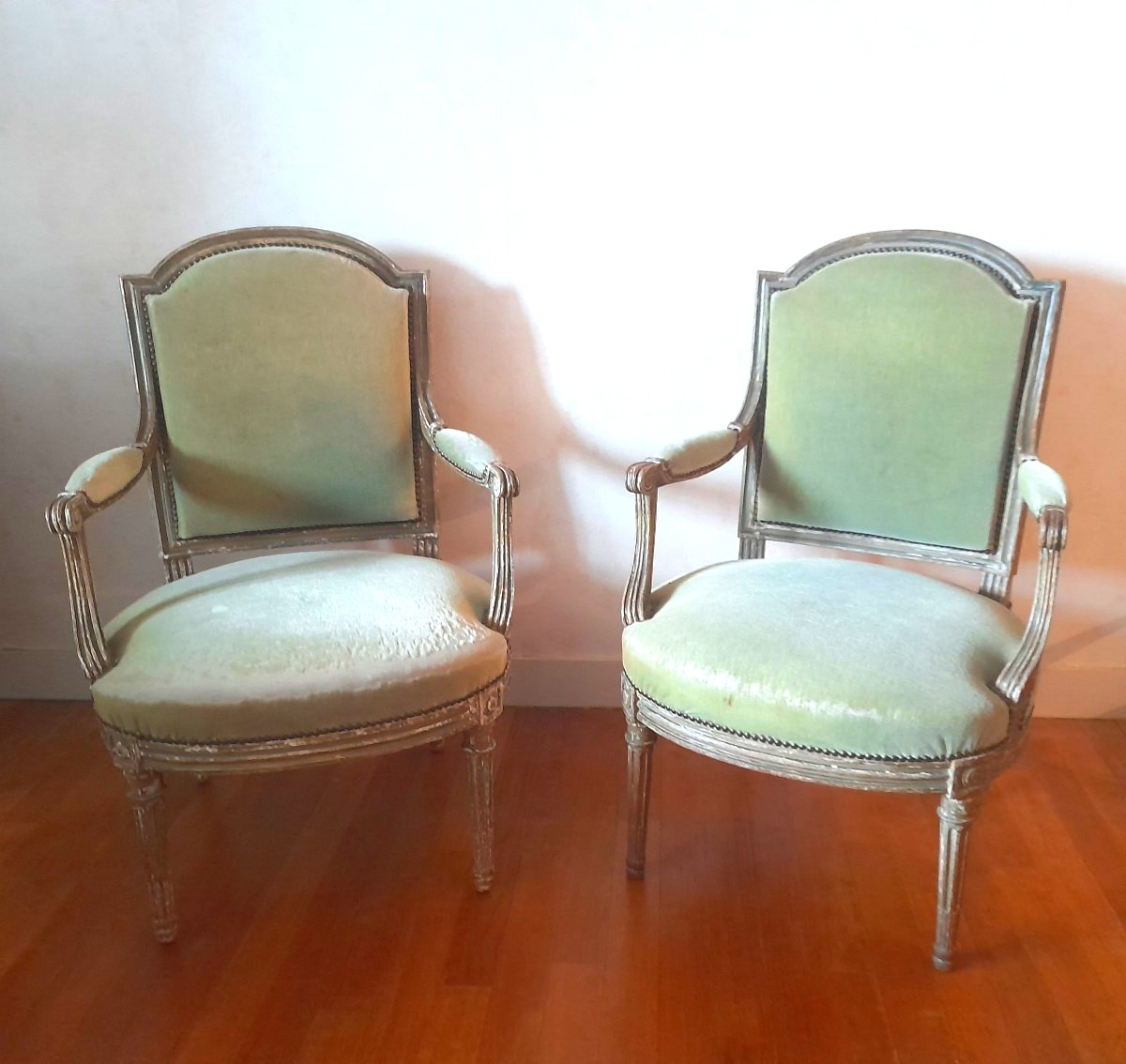 Pair Of Armchairs Stamped Henri Jacob Louis XVI 16 Period 18th Century 18th 