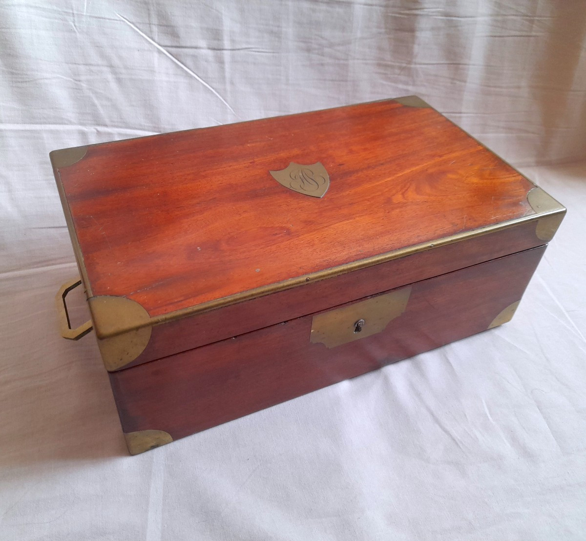 Mahogany Navy Travel Writing Case Empire Period Early 19th-19th Century