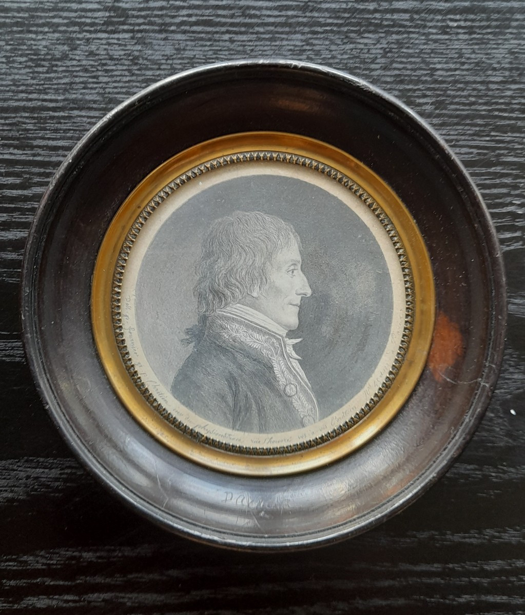 Miniature Physionothrace Par Chretien Fin XVIII 18eme Siecle Gravure 