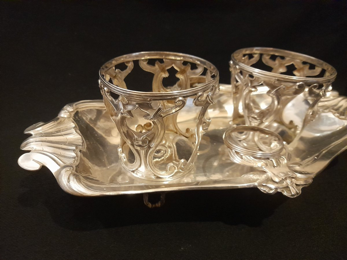 Solid Silver Oil And Vinegar Cruet, 18th And 18th Century, Fermiers Généraux Goldsmith Hallmarks -photo-4