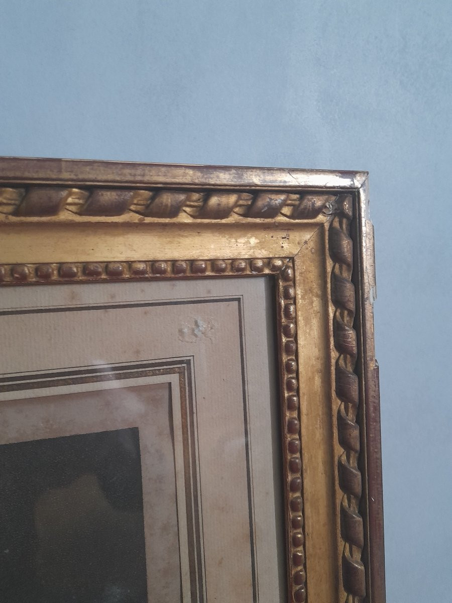 Antique Frame From The Louis XVI Period, Gilded With 18th Century Leaf, 18th Century -photo-2