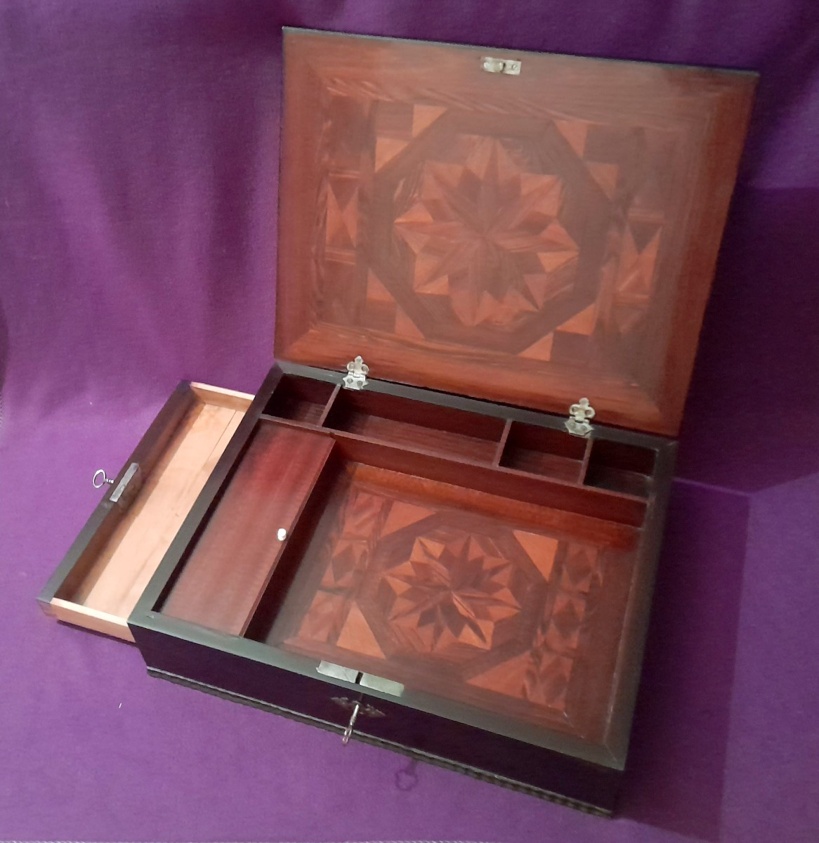 Grand coffret ecritoire epoque Louis XIV 14 XVII 17eme siecle 