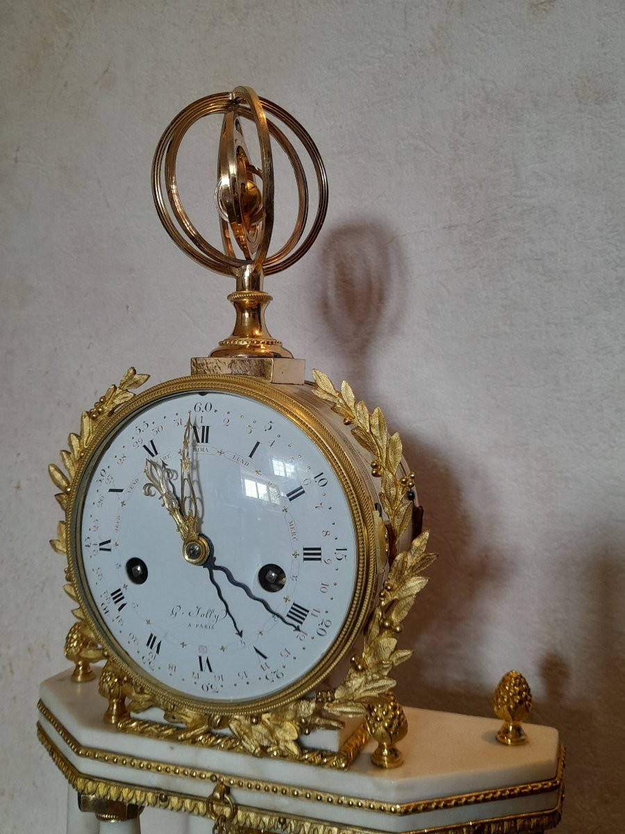 Neoclassical Portico Clock With Calendar Complications, Louis XVI Period, 16th Century, 18th Century-photo-4