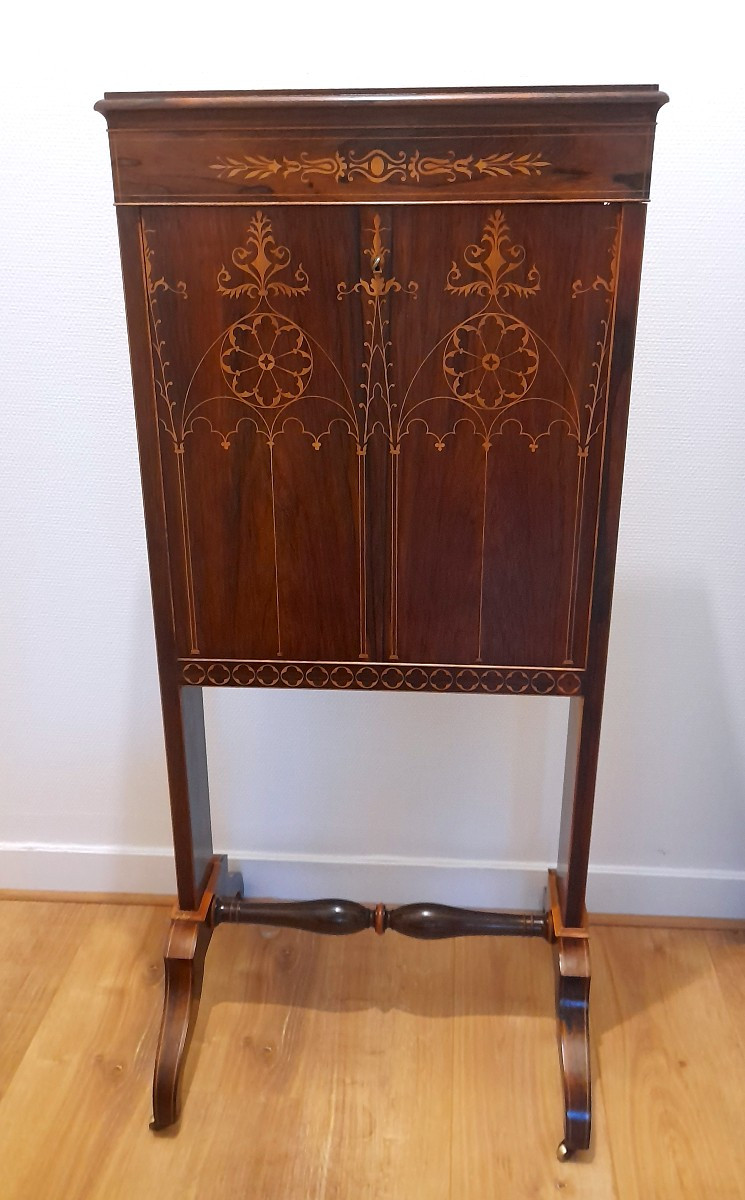 Billet doux secretaire marqueterie epoque Charles x Restauration xix 19eme siecle