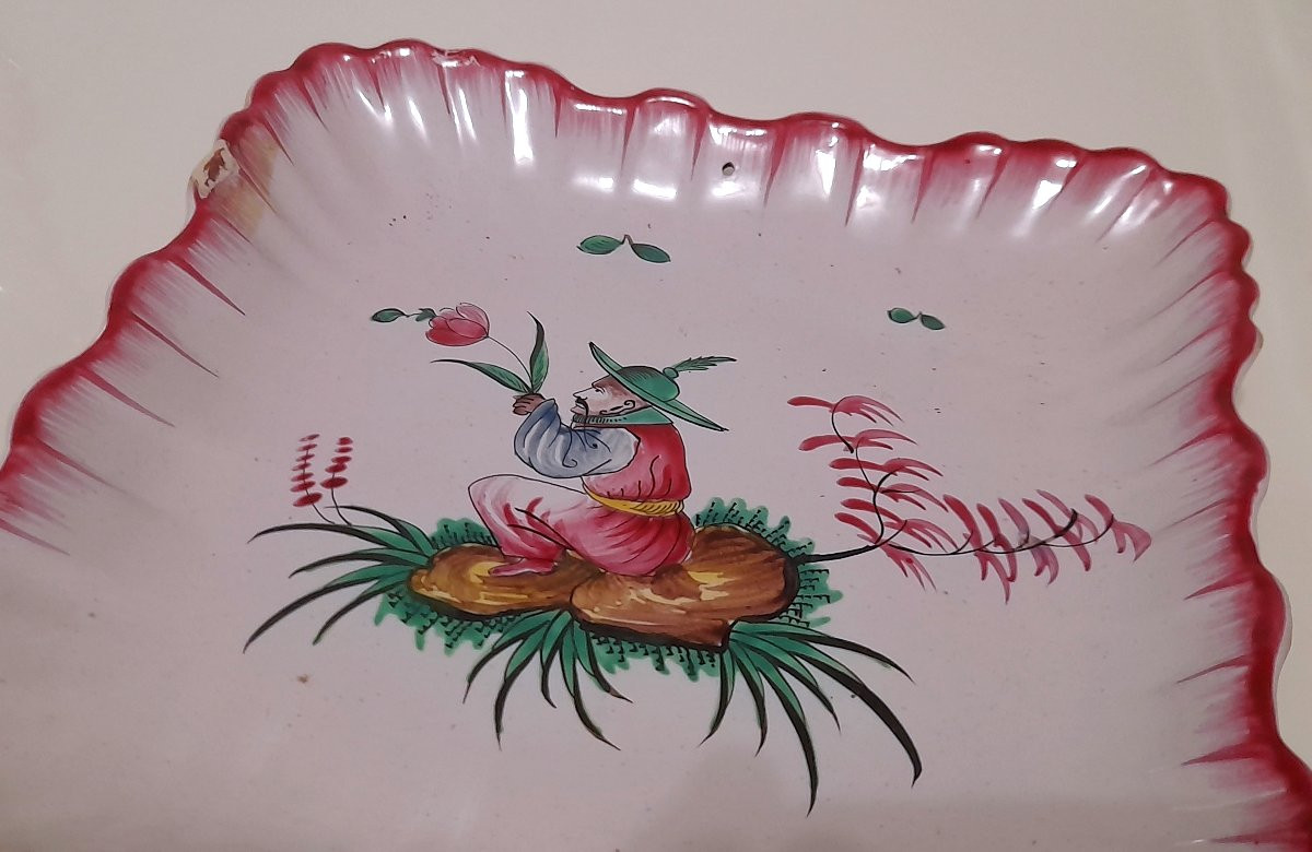 Paire de compotiers ou raviers en faience des Islettes Aprey Est epoque xviii 18eme siecle -photo-3