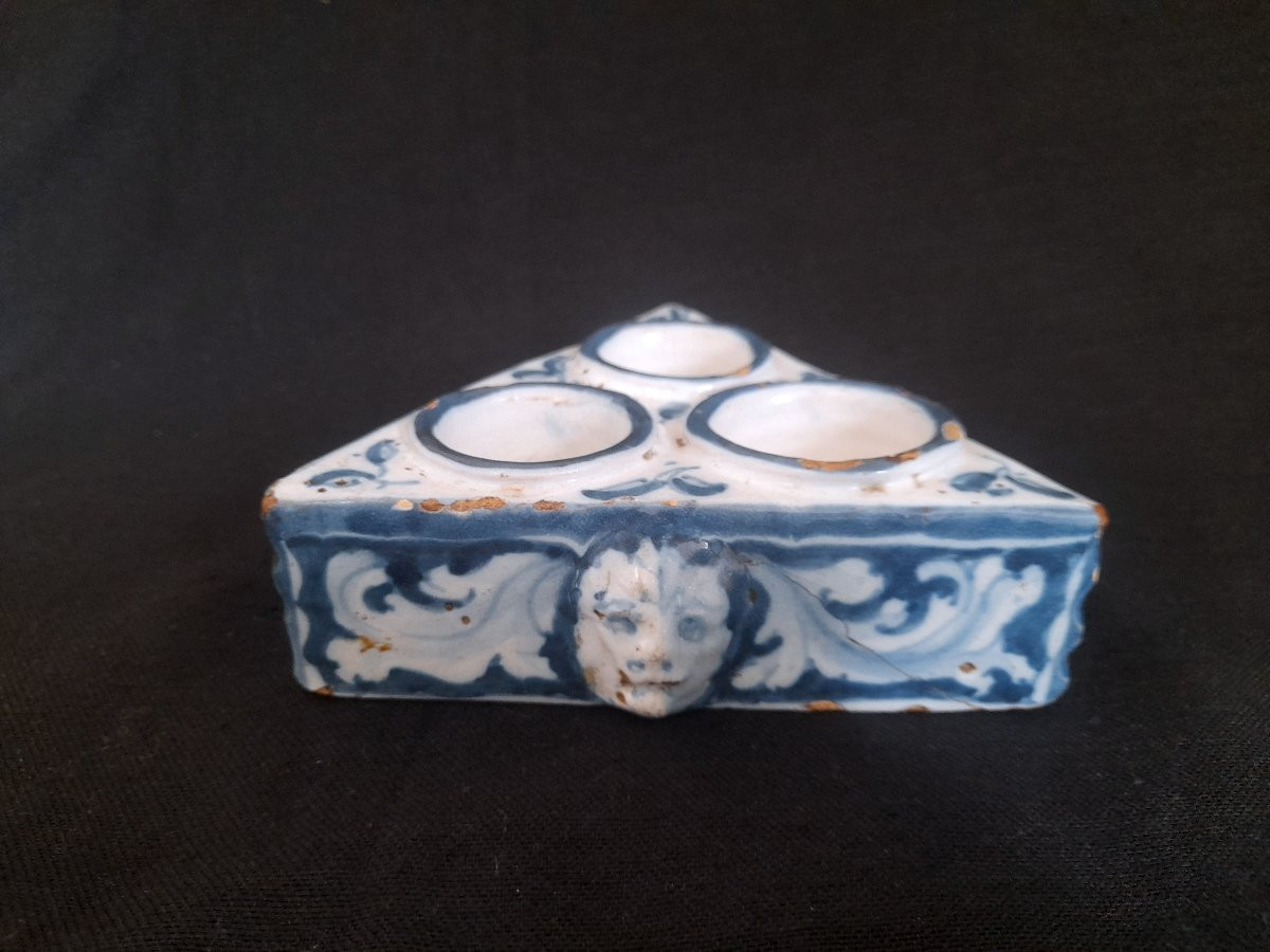 Serviteur boite à épices faience talavera epoque 18 xviii eme siecle-photo-2