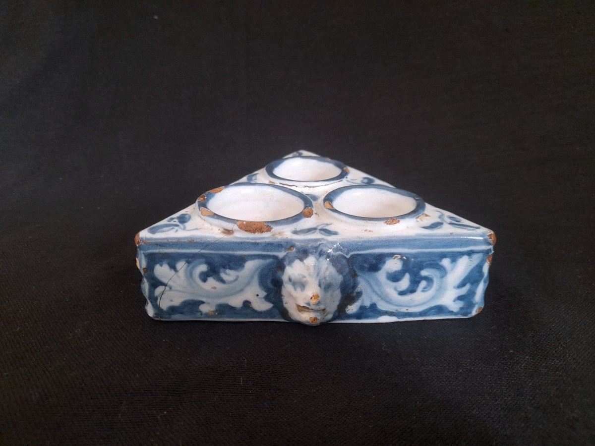 Serviteur boite à épices faience talavera epoque 18 xviii eme siecle-photo-3
