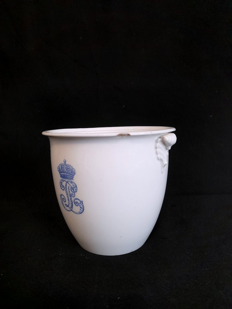 Pot à sucre porcelaine sevres louis philippe sucriers château fontainebleau souvenir historique-photo-1