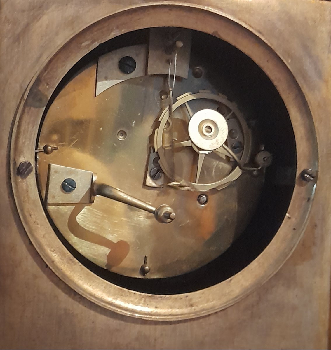 Pendule bronze doré epoque Restauration Minerve Athena xix 19eme siecle-photo-1
