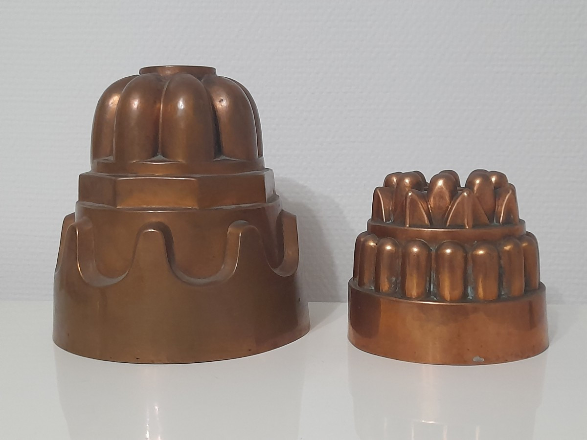 Large Antique Copper Kitchen Cake Mold From The 19th Century
