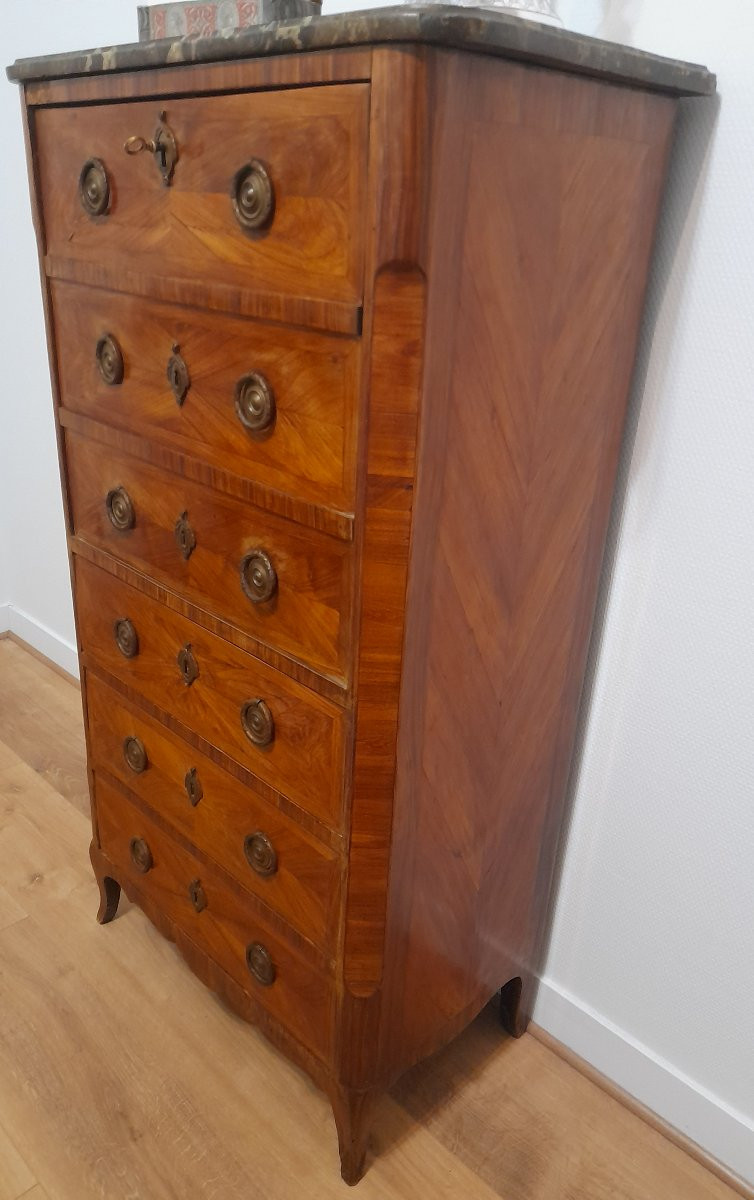 Children's Chiffonnier Secretary From The Louis XV - Louis XVI Transition Period, Stamped -photo-3