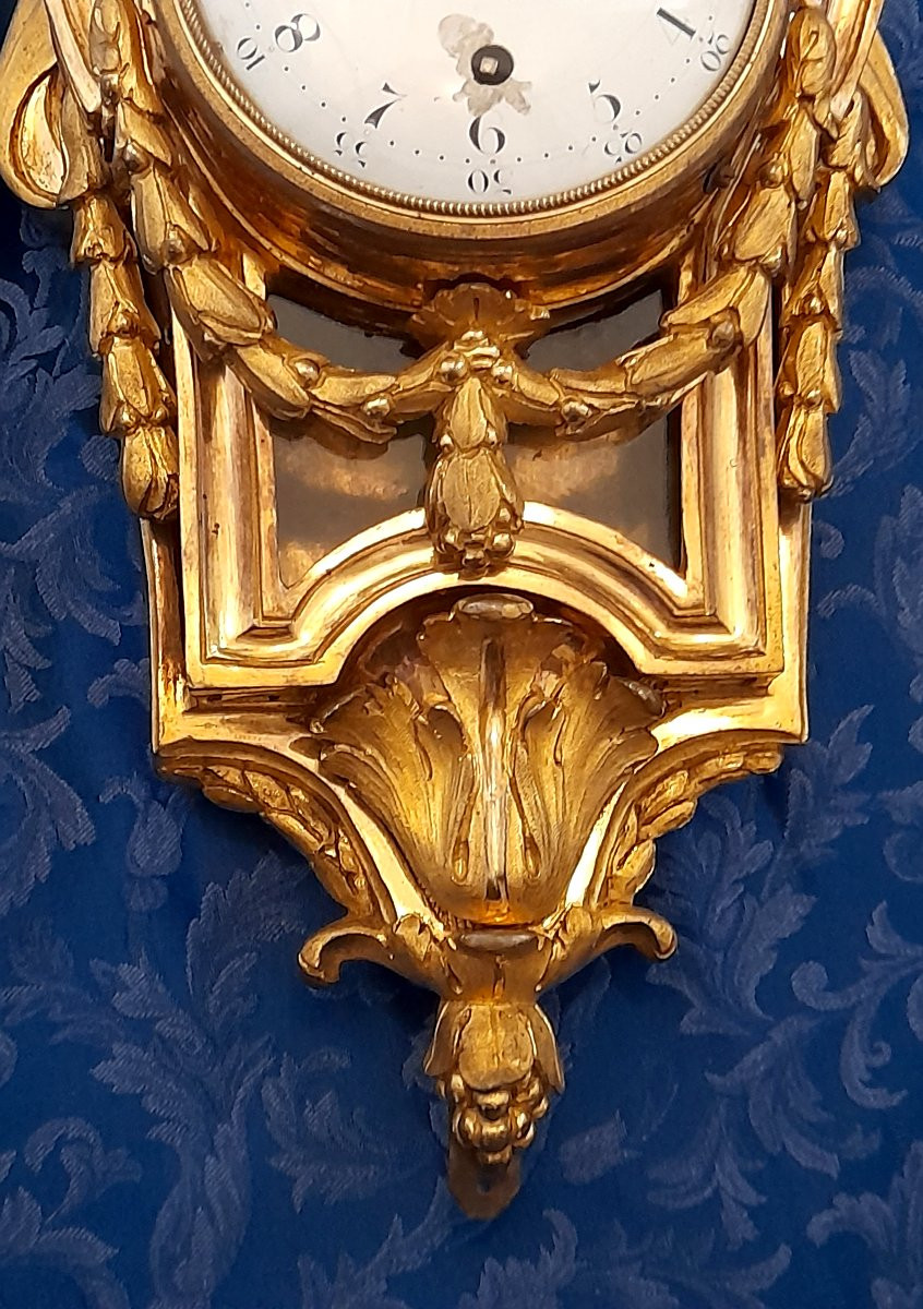 Cartel d'alcove applique en bronze doré d'époque Louis xvi 16 18eme siecle-photo-3