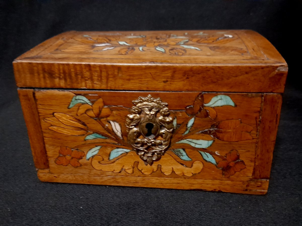 Marquetry Box, Antique Box, 18th Century-photo-2