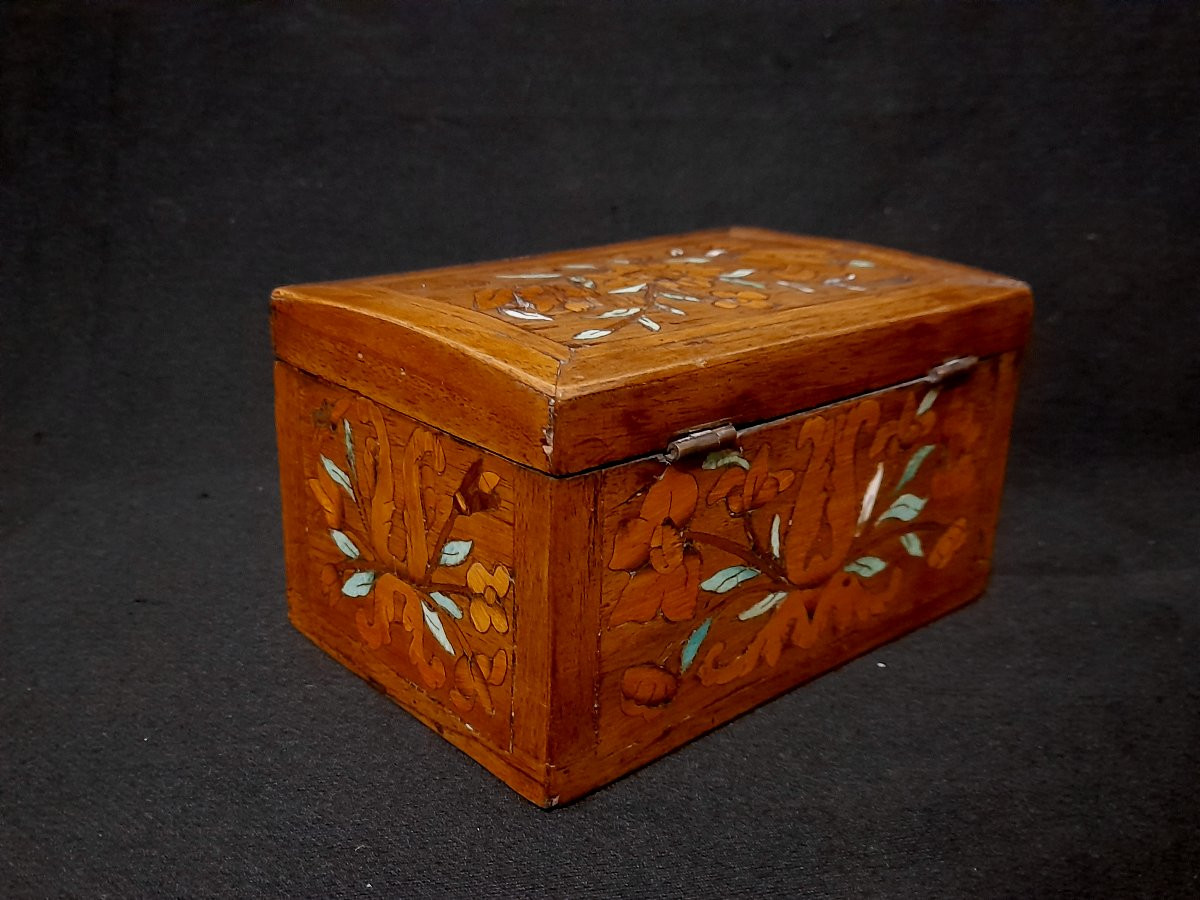 Marquetry Box, Antique Box, 18th Century-photo-4