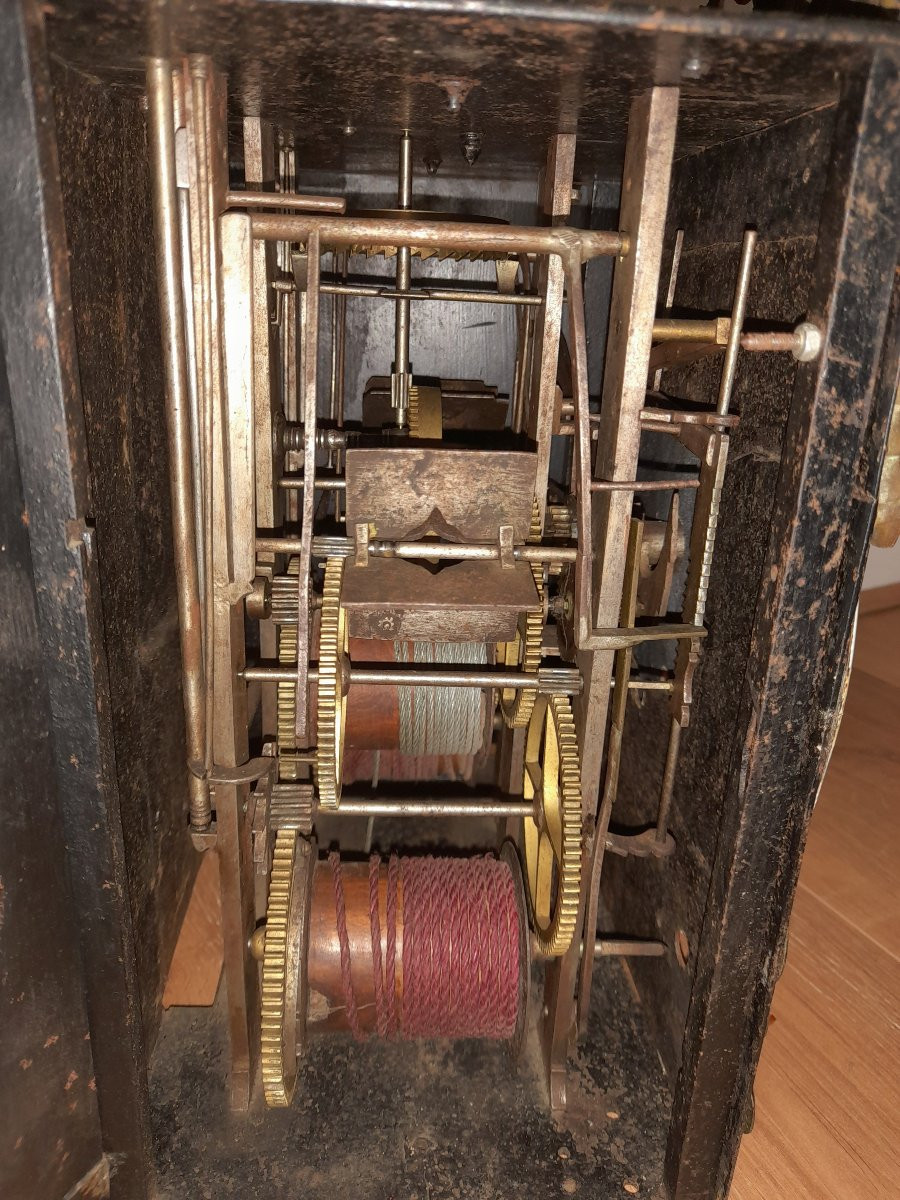 Comtoise Clock Mechanism With Quarter-hour Striking Mechanism, Revolutionary Era, French Revolution, Rooster-photo-3