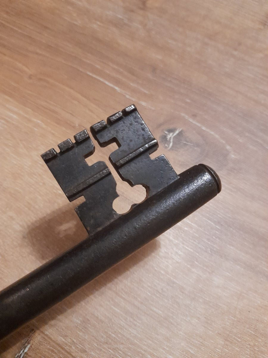 Large Antique Wrought Iron Key, Sold Individually Or In Sets, Folk Art Style, Lock-photo-2