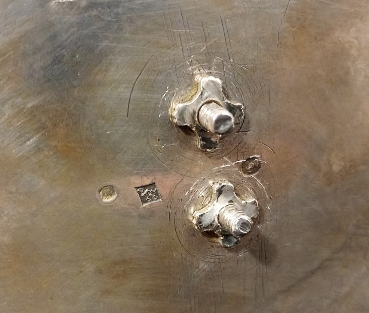 Solid Silver Shuttle-shaped Oil And Vinegar Cruet, Directoire/empire Period, Silversmith's Hallmark -photo-2