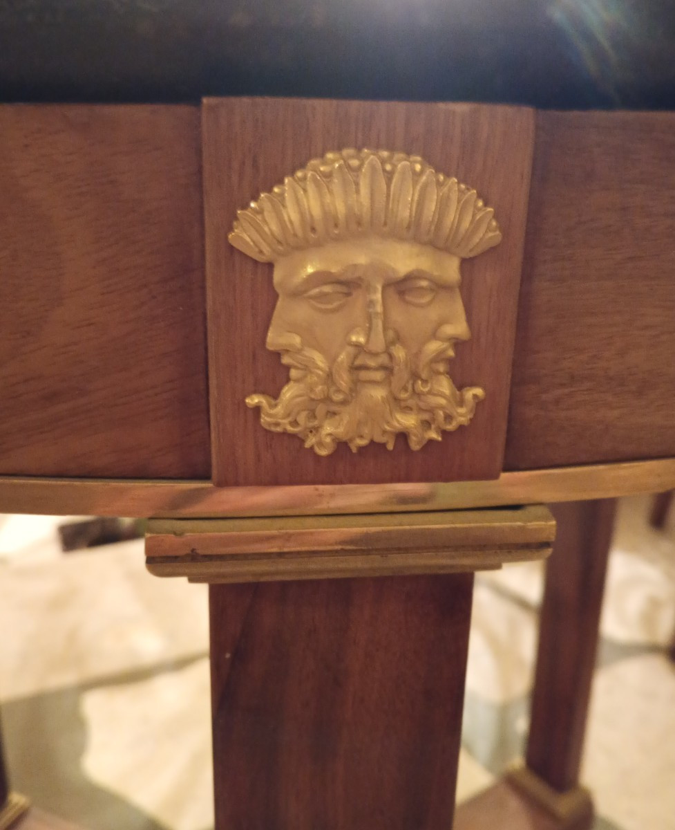 Mahogany Side Table/cabaret Table, Empire Period, Napoleon I (emperor)-photo-3