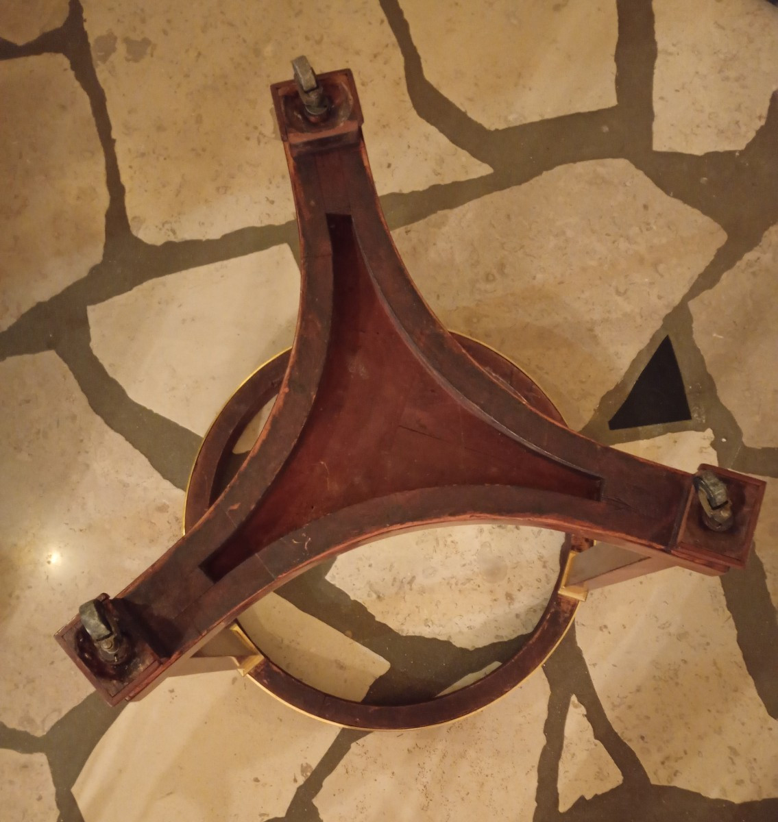 Mahogany Side Table/cabaret Table, Empire Period, Napoleon I (emperor)-photo-3