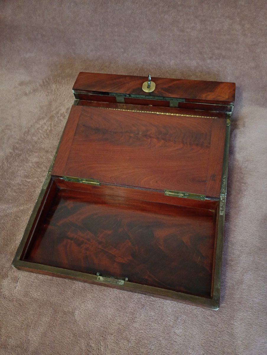 Restoration Period Mahogany Writing Case, 19th-19th Century-photo-2