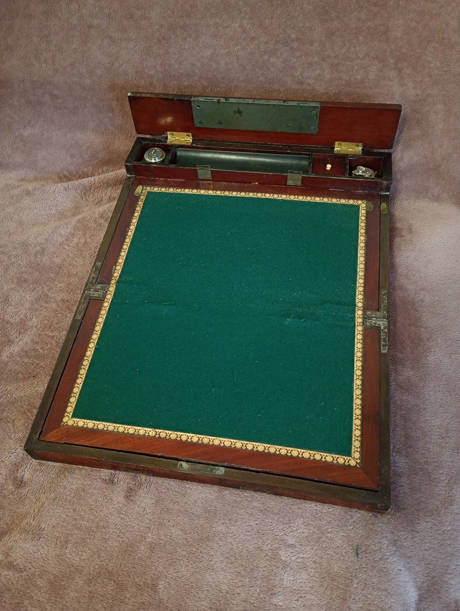 Restoration Period Mahogany Writing Case, 19th-19th Century-photo-3
