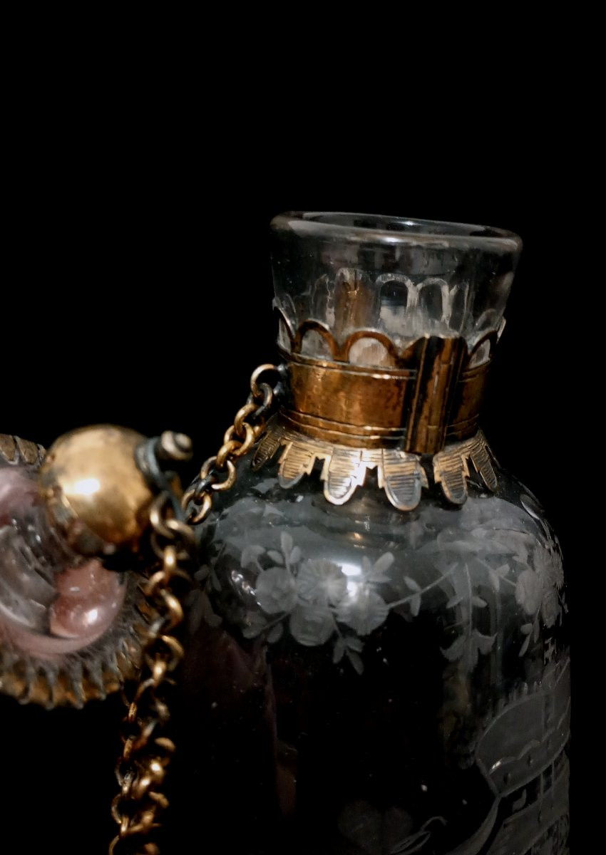 Glass Carafe, Holy Roman Empire, Coat Of Arms, 18th Century-photo-3
