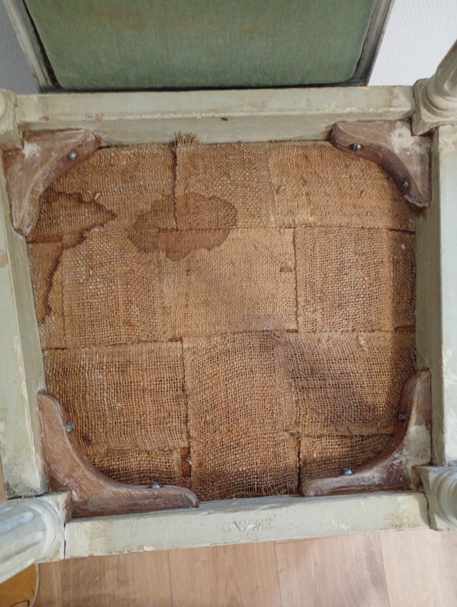 Pair Of Chairs Stamped Sene, Louis XVI Period, 16 Seats, 18th Century-photo-2