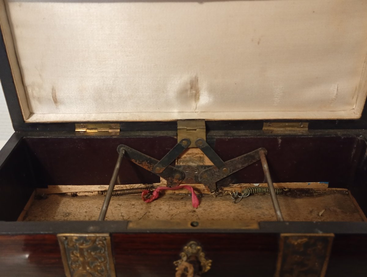 Rare coffret boite à gants epoque napoleon 3 III - second empire xix 19eme siecle -photo-1