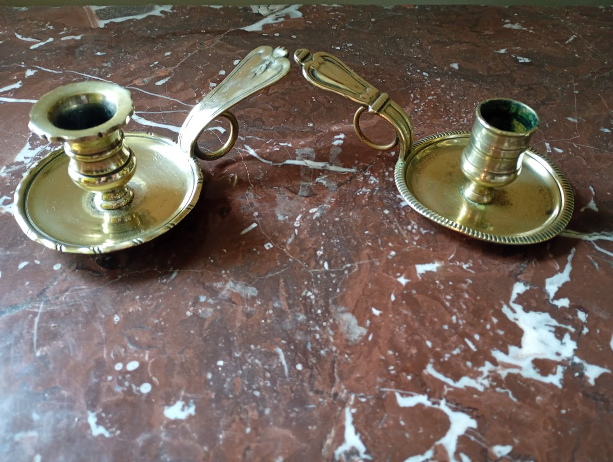 Hand Candlesticks, 18th Century -photo-3