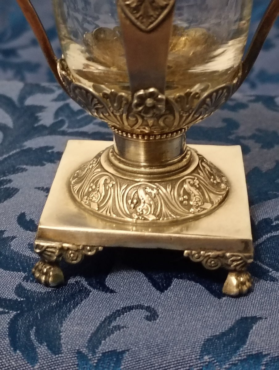 Moutardier en argent massif epoque restauration -photo-2