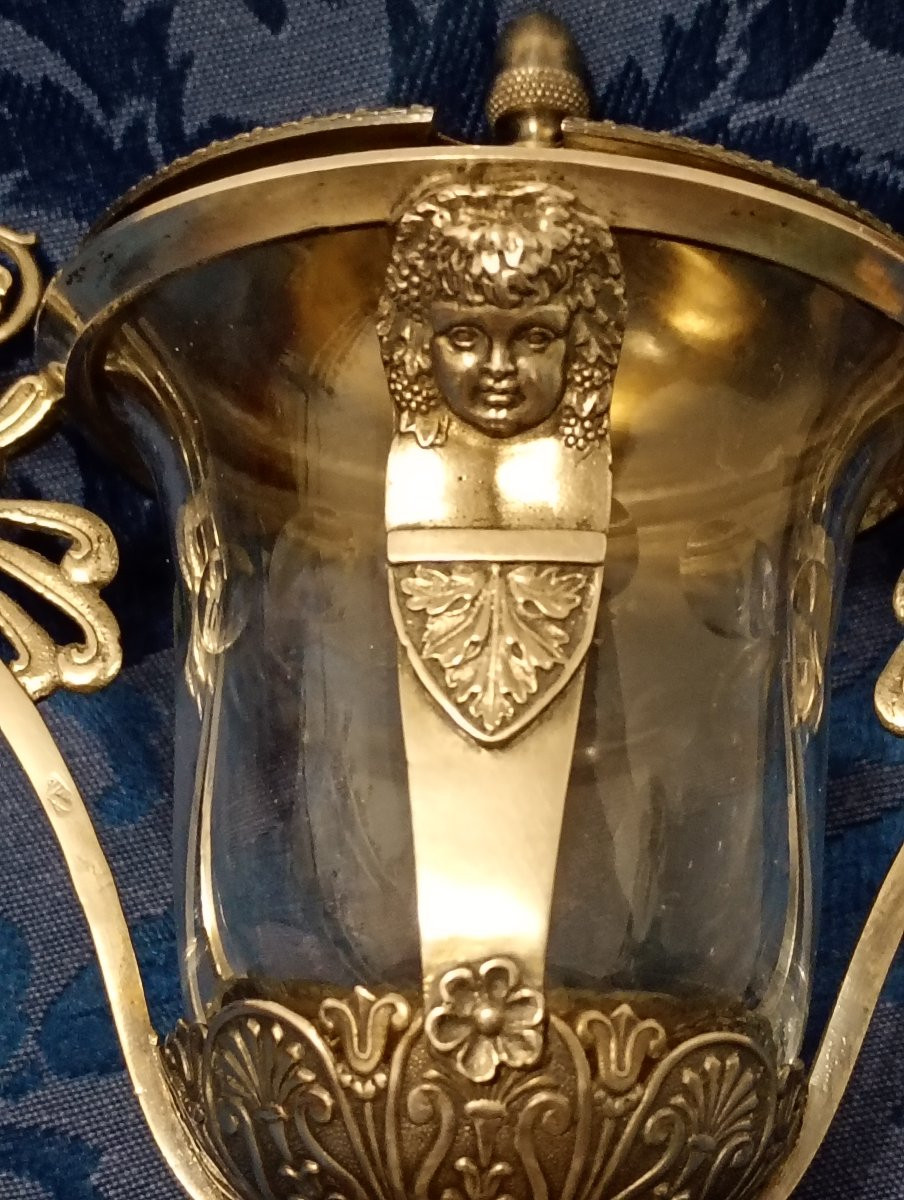 Moutardier en argent massif epoque restauration -photo-3