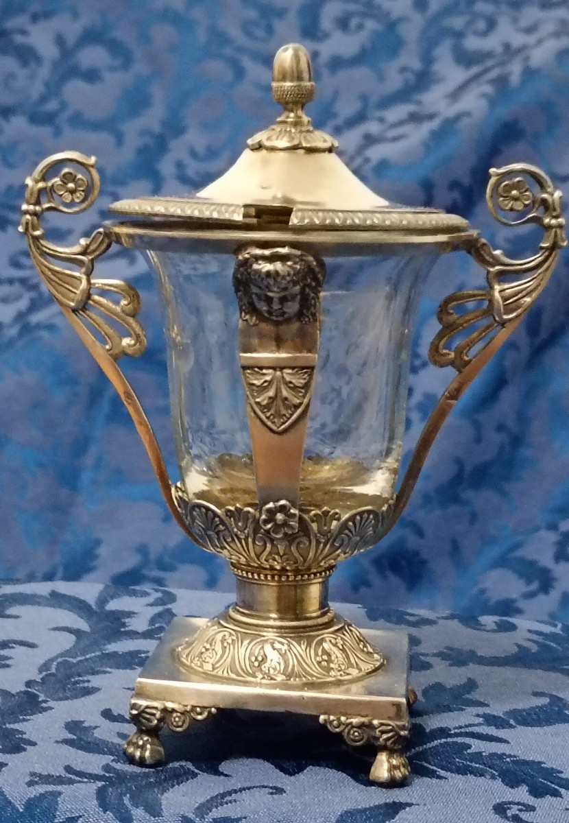 Moutardier en argent massif epoque restauration 