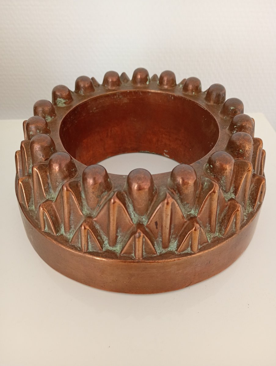 Set Of Three Antique Copper Cake Molds, 19th/19th Century, Copperware-photo-4