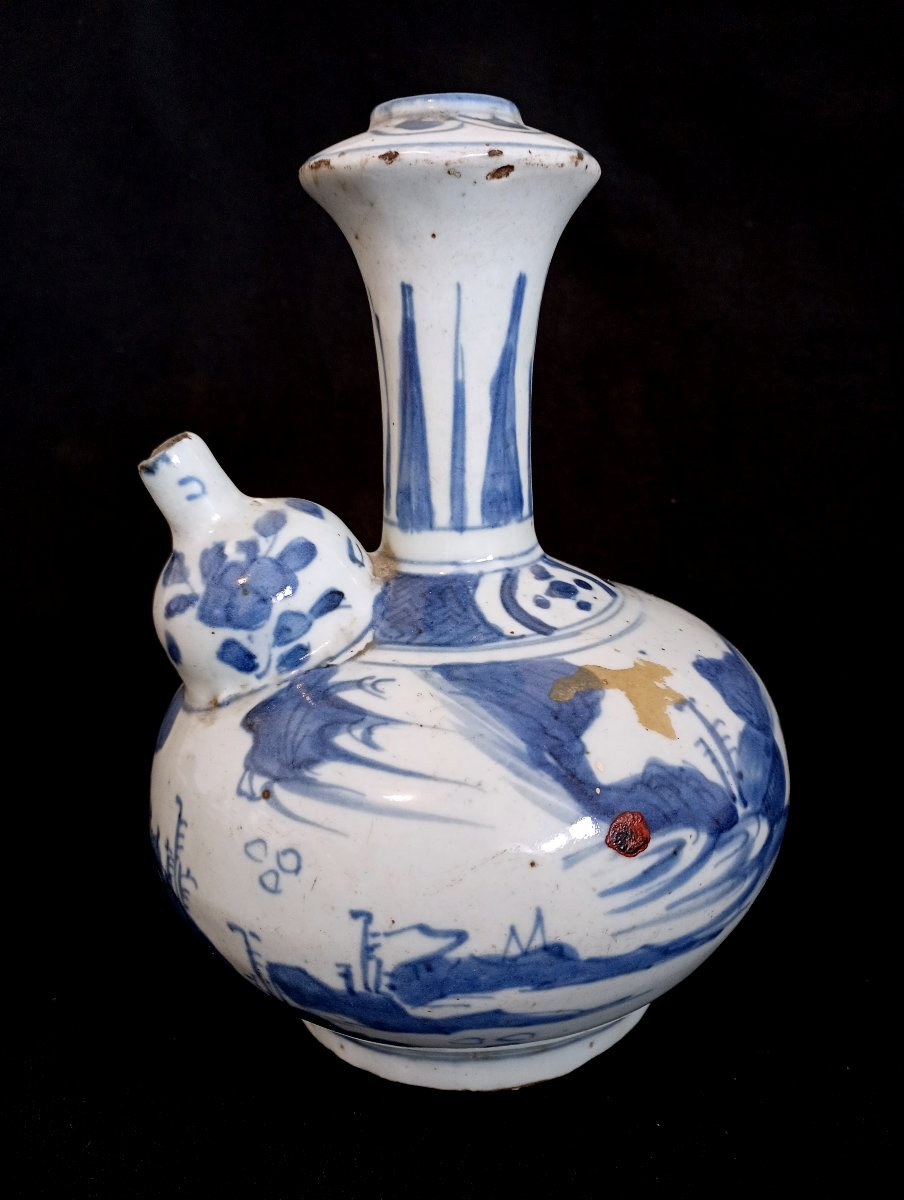 Kendi porcelaine chinoise bleu et blanc chine Asie dynastie Ming epoque Wanli-photo-3